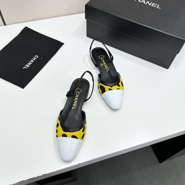 Chanel Slingbacks Lambskin & Mixed Fibers 65080-3