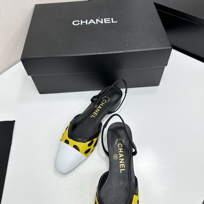 Chanel Slingbacks Lambskin & Mixed Fibers 65080-3