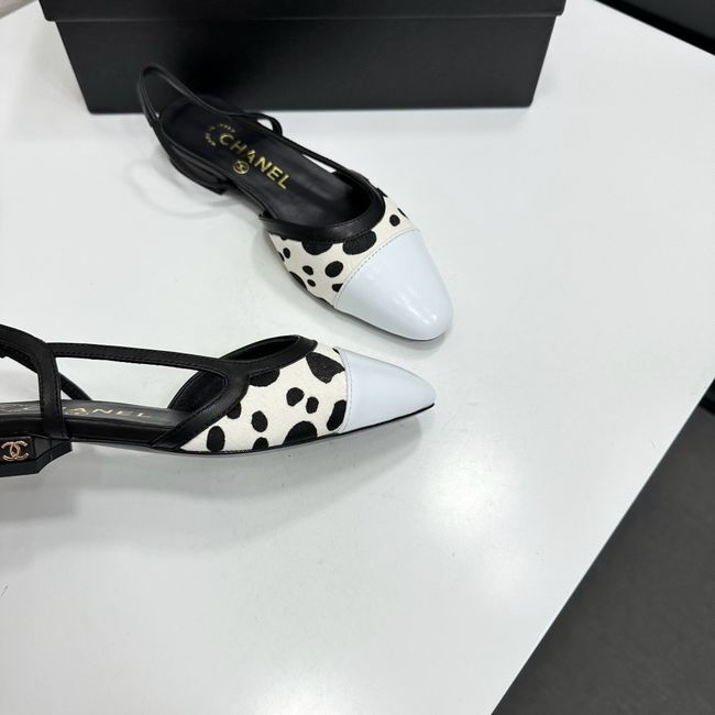 Chanel Slingbacks Lambskin & Mixed Fibers 65080-4