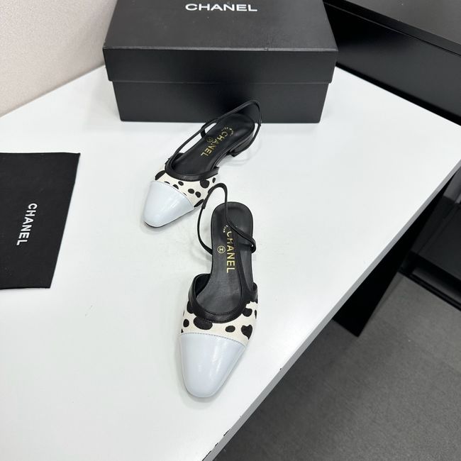 Chanel Slingbacks Lambskin & Mixed Fibers 65080-4