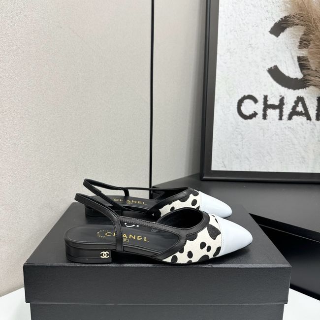 Chanel Slingbacks Lambskin & Mixed Fibers 65080-4