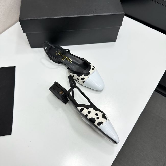Chanel Slingbacks Lambskin & Mixed Fibers 65080-4