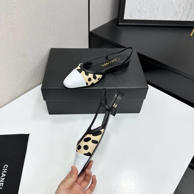 Chanel Slingbacks Lambskin & Mixed Fibers 65080-6