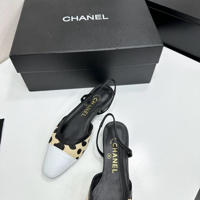 Chanel Slingbacks Lambskin & Mixed Fibers 65080-6