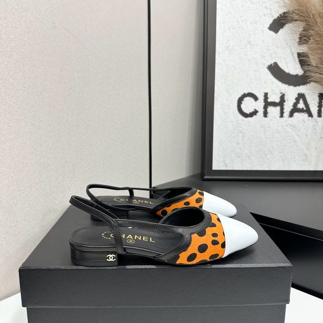 Chanel Slingbacks Lambskin & Mixed Fibers 65080-7