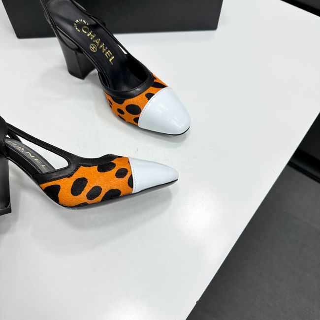 Chanel Slingbacks Lambskin & Mixed Fibers  90mm G47281-1