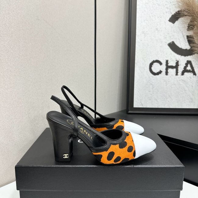 Chanel Slingbacks Lambskin & Mixed Fibers  90mm G47281-1