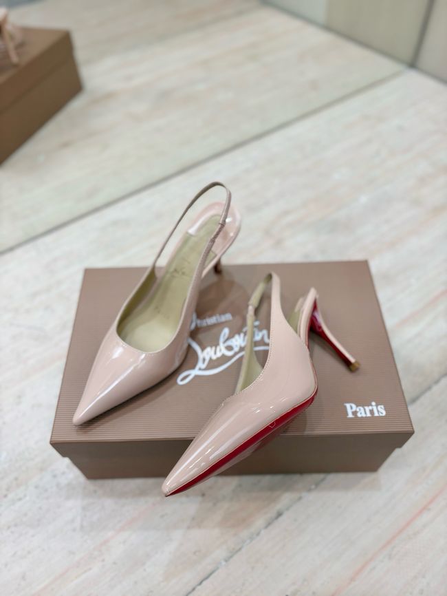 Christian Louboutin Slingbacks Lambskin 8.5CM 65078-9