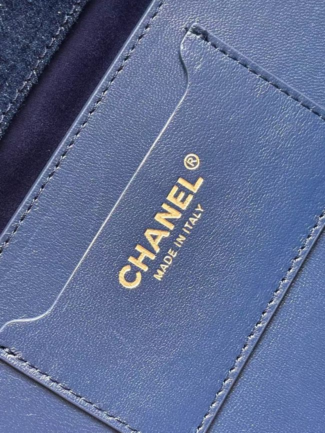 CHANEL Large Tote AS5952 Beige & blue