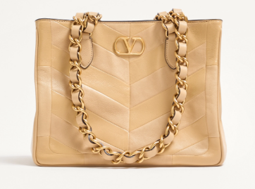 VALENTINO LASEINE Small Handbag WB0T13 golden beige