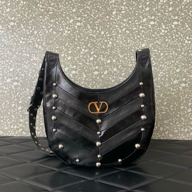 VALENTINO VLOGO calfskin Shoulder Bag 0073 black