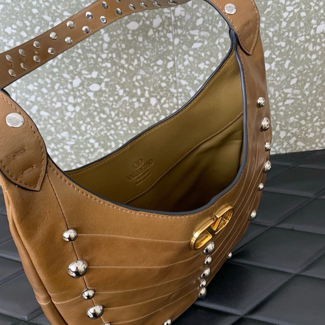 VALENTINO VLOGO calfskin Shoulder Bag 0073 brown