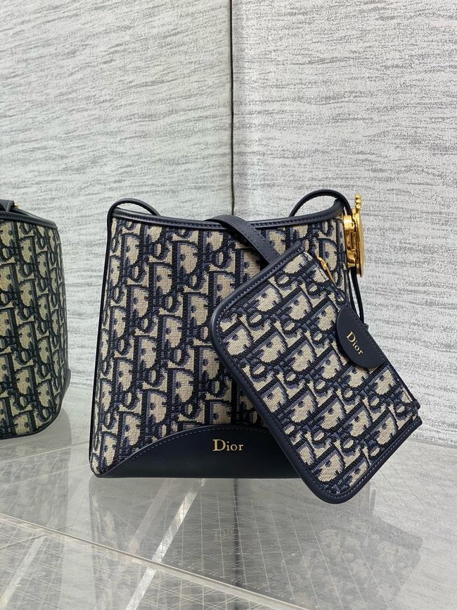 Dior samll Bag Blue Dior Oblique Jacquard 5842