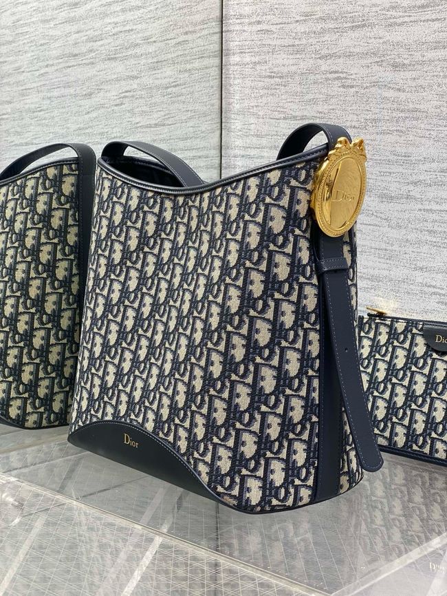 Dior Medium Bag Blue Dior Oblique Jacquard 5843 Dior Medium Bag Blue Dior Oblique Jacquard 5843