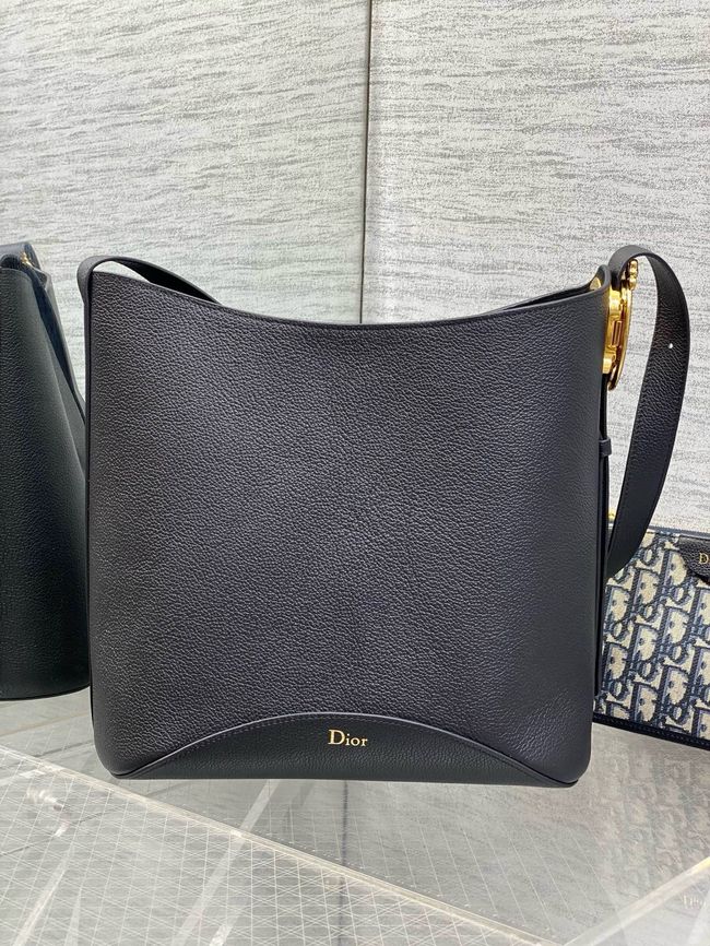 Dior Medium Bag Grained Calfskin 5843 black Dior Medium Bag Grained Calfskin 5843 black