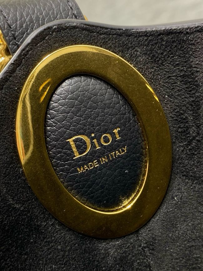 Dior Medium Bag Grained Calfskin 5843 black Dior Medium Bag Grained Calfskin 5843 black