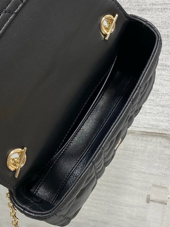 My Dior Mini Bag Cannage patent leather S0985PU black&Golden chain My Dior Mini Bag Cannage patent leather S0985PU black&Golden chain
