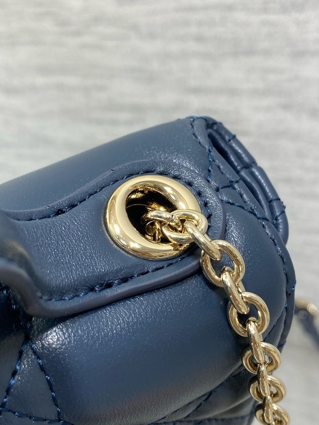 My Dior Mini Bag Cannage patent leather S0985PU dark blue&Golden chain My Dior Mini Bag Cannage patent leather S0985PU dark blue&Golden chain