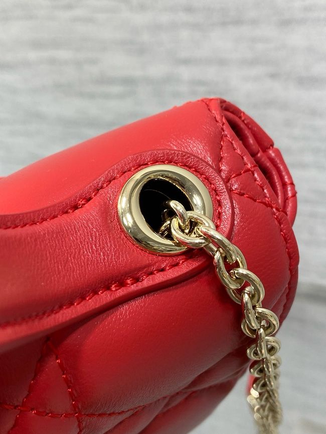 My Dior Mini Bag Cannage patent leather S0985PU red&Golden chain