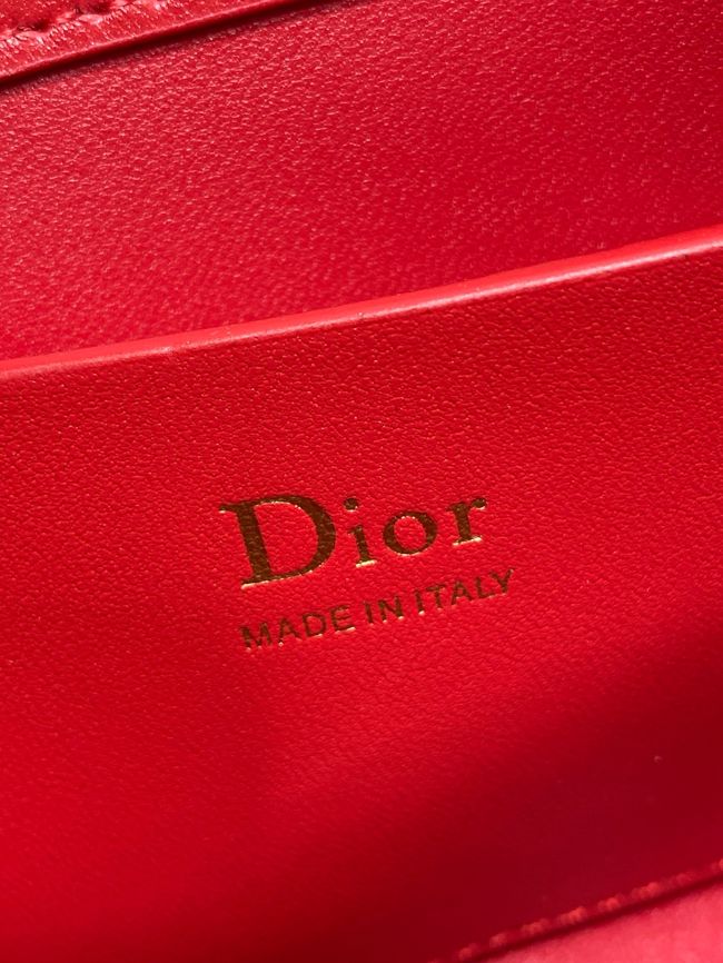 My Dior Mini Bag Cannage patent leather S0985PU red&Golden chain