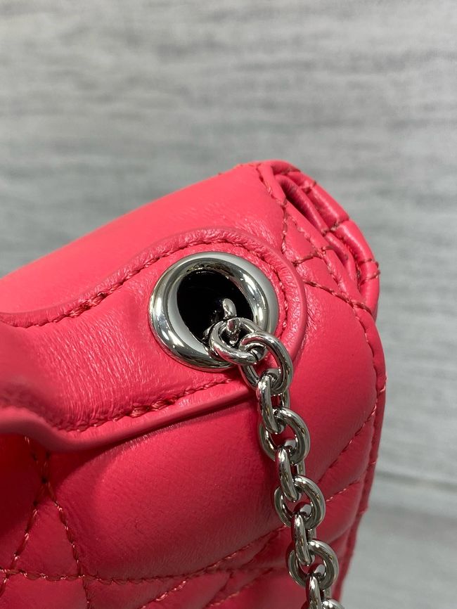 My Dior Mini Bag Cannage patent leather S0985PU red&silver chain My Dior Mini Bag Cannage patent leather S0985PU red&silver chain