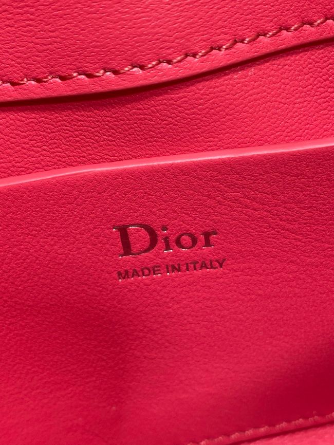 My Dior Mini Bag Cannage patent leather S0985PU red&silver chain My Dior Mini Bag Cannage patent leather S0985PU red&silver chain