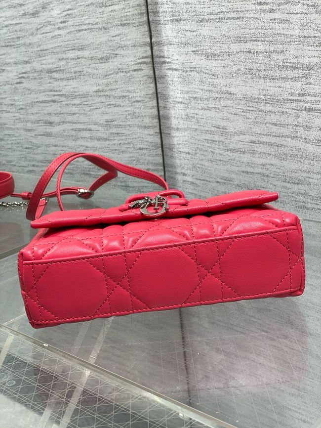 My Dior Mini Bag Cannage patent leather S0985PU red&silver chain My Dior Mini Bag Cannage patent leather S0985PU red&silver chain