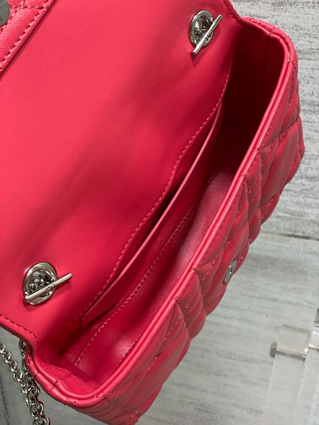 My Dior Mini Bag Cannage patent leather S0985PU red&silver chain My Dior Mini Bag Cannage patent leather S0985PU red&silver chain