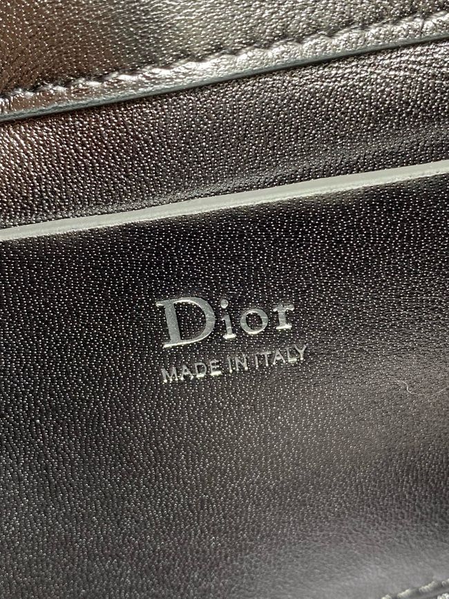 My Dior Mini Bag Cannage patent leather S0985PU silver gray&silver chain