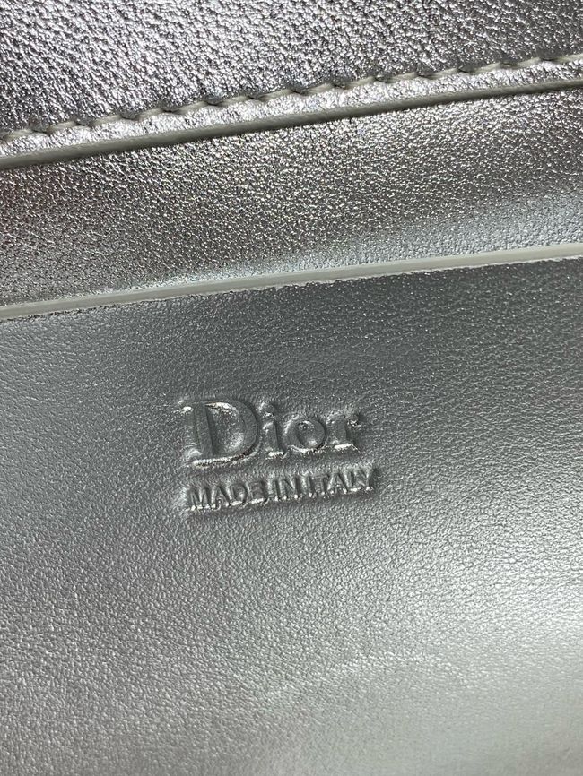 My Dior Mini Bag Cannage patent leather S0985PU silver&silver chain My Dior Mini Bag Cannage patent leather S0985PU silver&silver chain