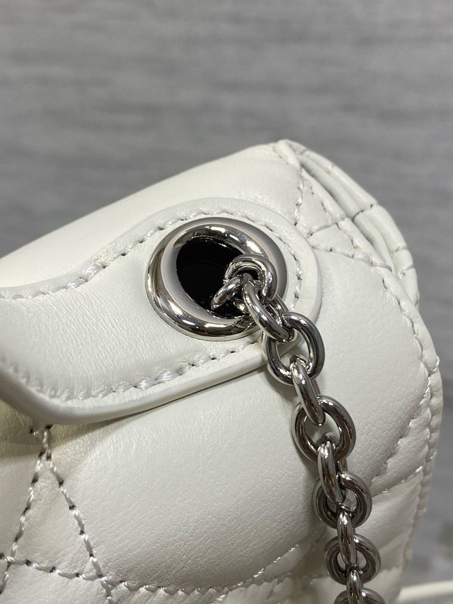 My Dior Mini Bag Cannage patent leather S0985PU white&silver chain