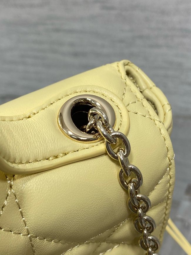 My Dior Mini Bag Cannage patent leather S0985PU yellow&Golden chain My Dior Mini Bag Cannage patent leather S0985PU yellow&Golden chain