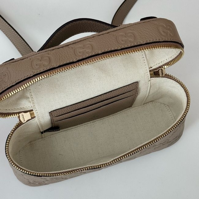 GUCCI GG EMBLEM SUPER MINI BAG 815949 gray GUCCI GG EMBLEM SUPER MINI BAG 815949 gray