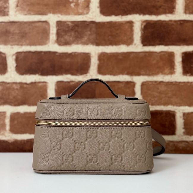 GUCCI GG EMBLEM SUPER MINI BAG 815949 gray