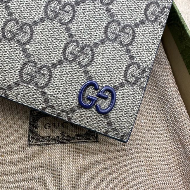Gucci Dusty interior GG bi-fold wallet 768243 blue