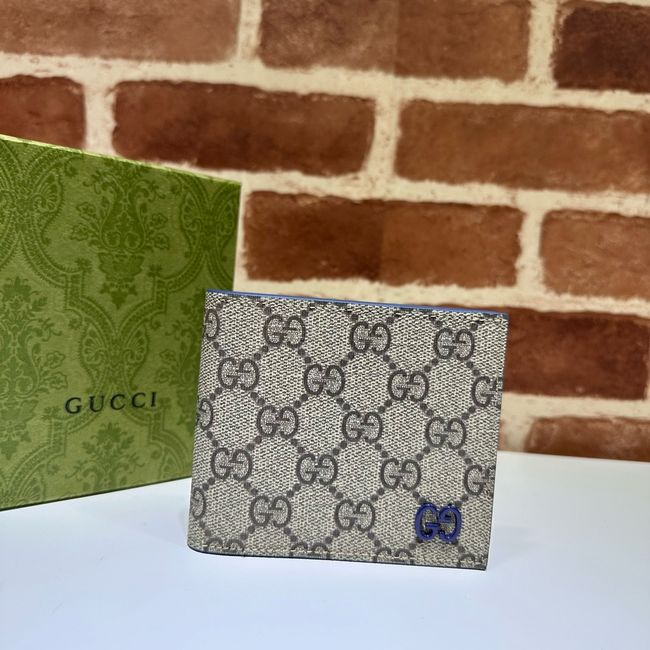 Gucci Dusty interior GG bi-fold wallet 768243 blue