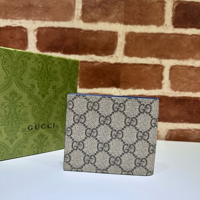 Gucci Dusty interior GG bi-fold wallet 768243 blue