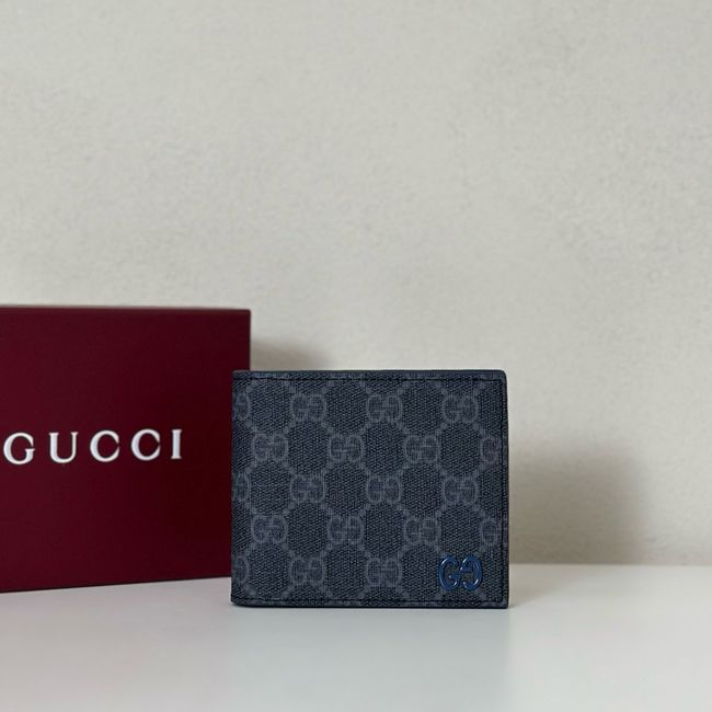 Gucci Dusty interior GG bi-fold wallet 768243 dark blue
