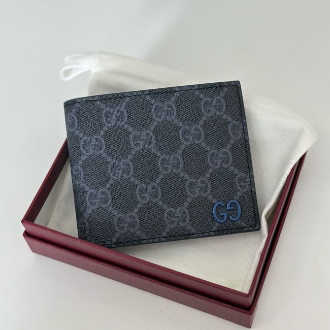 Gucci Dusty interior GG bi-fold wallet 768243 dark blue Gucci Dusty interior GG bi-fold wallet 768243 dark blue