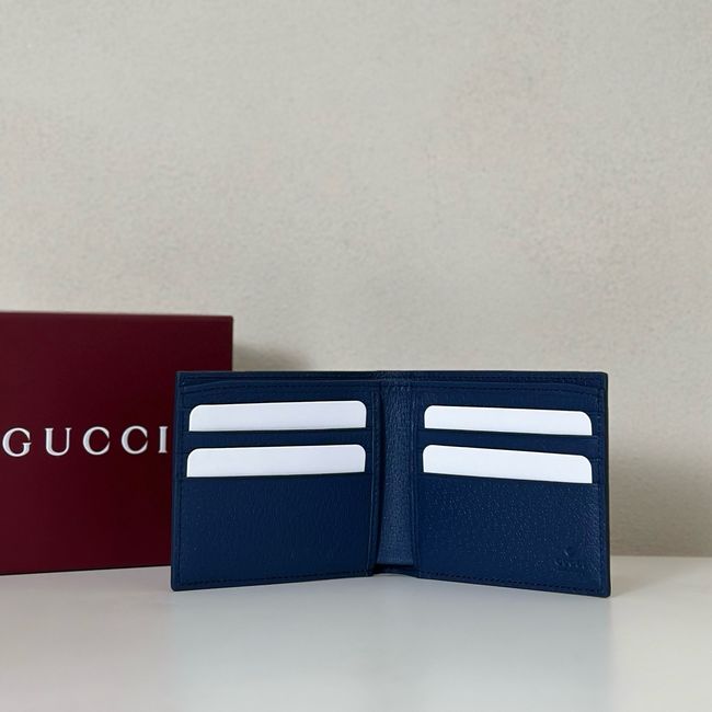 Gucci Dusty interior GG bi-fold wallet 768243 dark blue Gucci Dusty interior GG bi-fold wallet 768243 dark blue