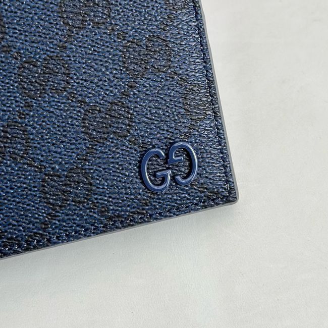 Gucci Dusty interior GG bi-fold wallet 768243 dark blue GG Supreme Gucci Dusty interior GG bi-fold wallet 768243 dark blue GG Supreme