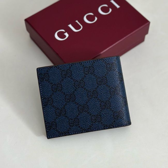 Gucci Dusty interior GG bi-fold wallet 768243 dark blue&brown Gucci Dusty interior GG bi-fold wallet 768243 dark blue&brown