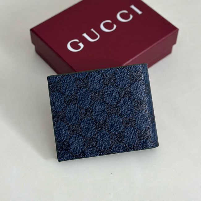Gucci Dusty interior GG bi-fold wallet 768243 dark blue&green Gucci Dusty interior GG bi-fold wallet 768243 dark blue&green
