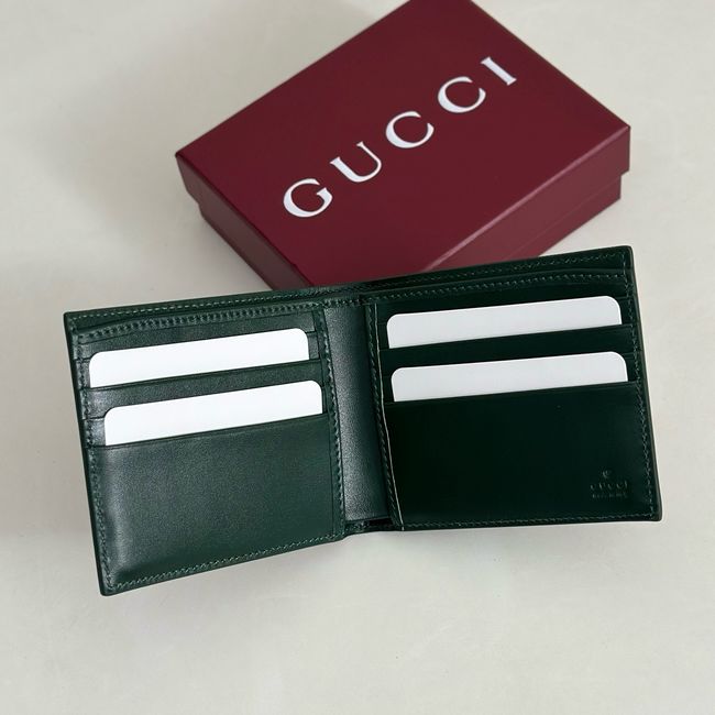 Gucci Dusty interior GG bi-fold wallet 768243 dark blue&green Gucci Dusty interior GG bi-fold wallet 768243 dark blue&green