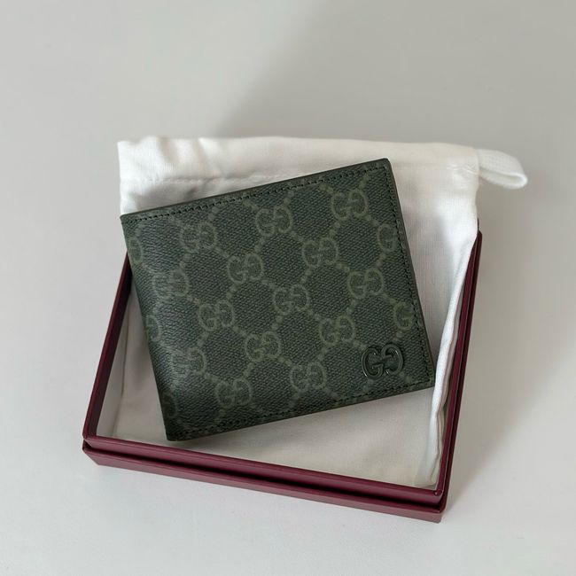 Gucci Dusty interior GG bi-fold wallet 768243 dark green Gucci Dusty interior GG bi-fold wallet 768243 dark green