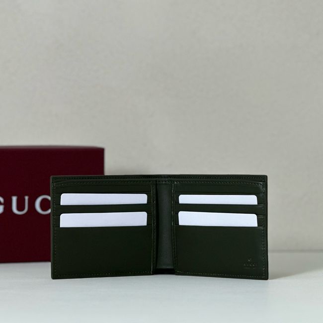 Gucci Dusty interior GG bi-fold wallet 768243 dark green Gucci Dusty interior GG bi-fold wallet 768243 dark green