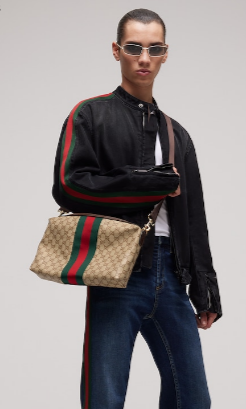 Gucci Essence Classic medium crossbody bag A002KX brown GG canvas Gucci Essence Classic medium crossbody bag A002KX brown GG canvas