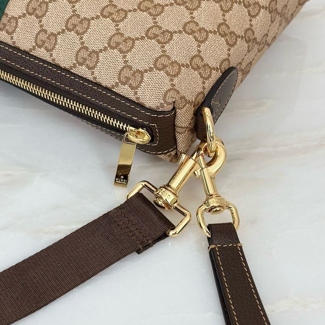 Gucci Essence Classic medium crossbody bag A002KX brown GG canvas Gucci Essence Classic medium crossbody bag A002KX brown GG canvas