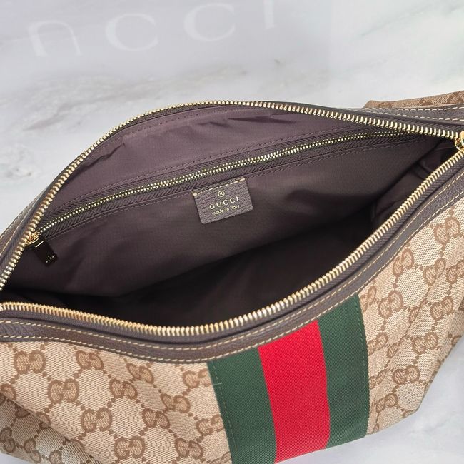 Gucci Essence Classic medium crossbody bag A002KX brown GG canvas Gucci Essence Classic medium crossbody bag A002KX brown GG canvas