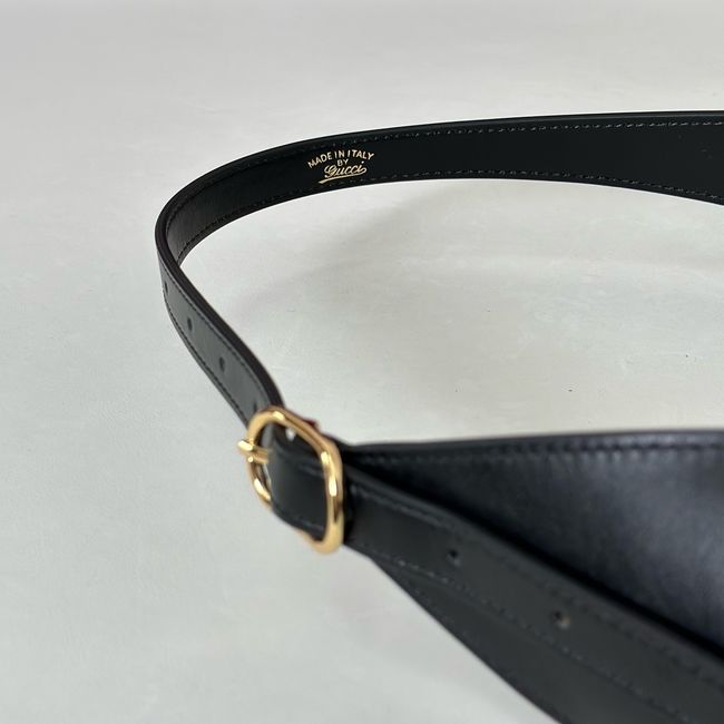 Gucci Jackie 1961 medium shoulder bag 863136 black hand-treated leather Gucci Jackie 1961 medium shoulder bag 863136 black hand-treated leather